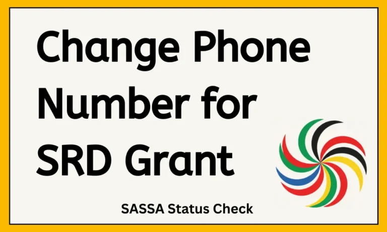 Change Phone Number for SRD Grant